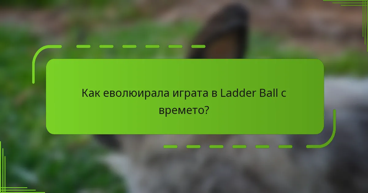 Как еволюирала играта в Ladder Ball с времето?