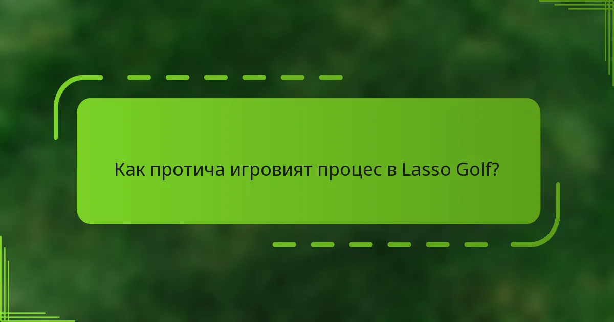 Как протича игровият процес в Lasso Golf?